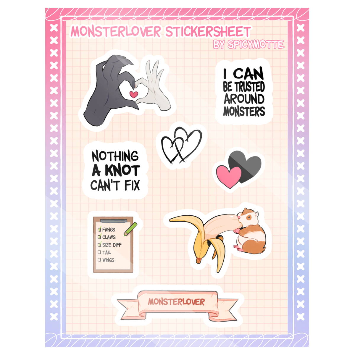 Monsterlover Stickersheet