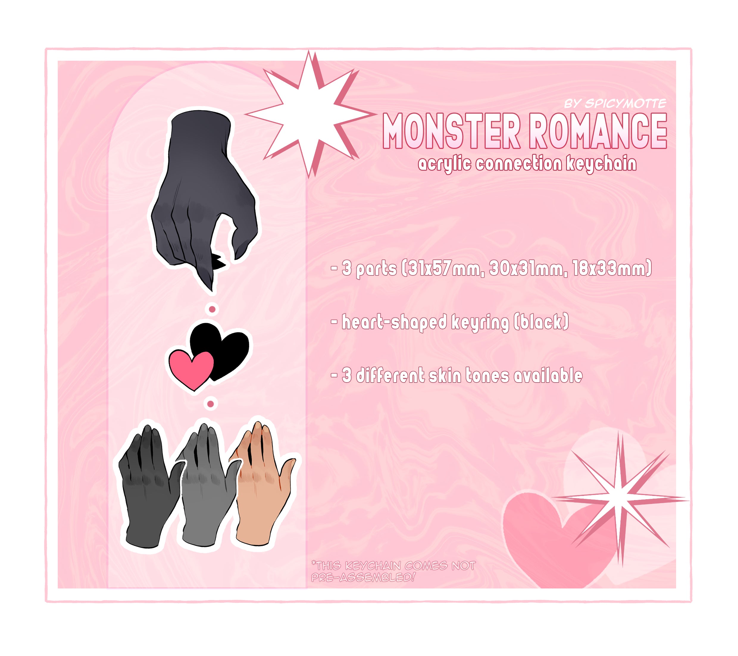 Monster Romance - Acrylic Connection Keychain